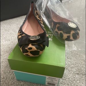 Kate Spade calf hair leopard print flats